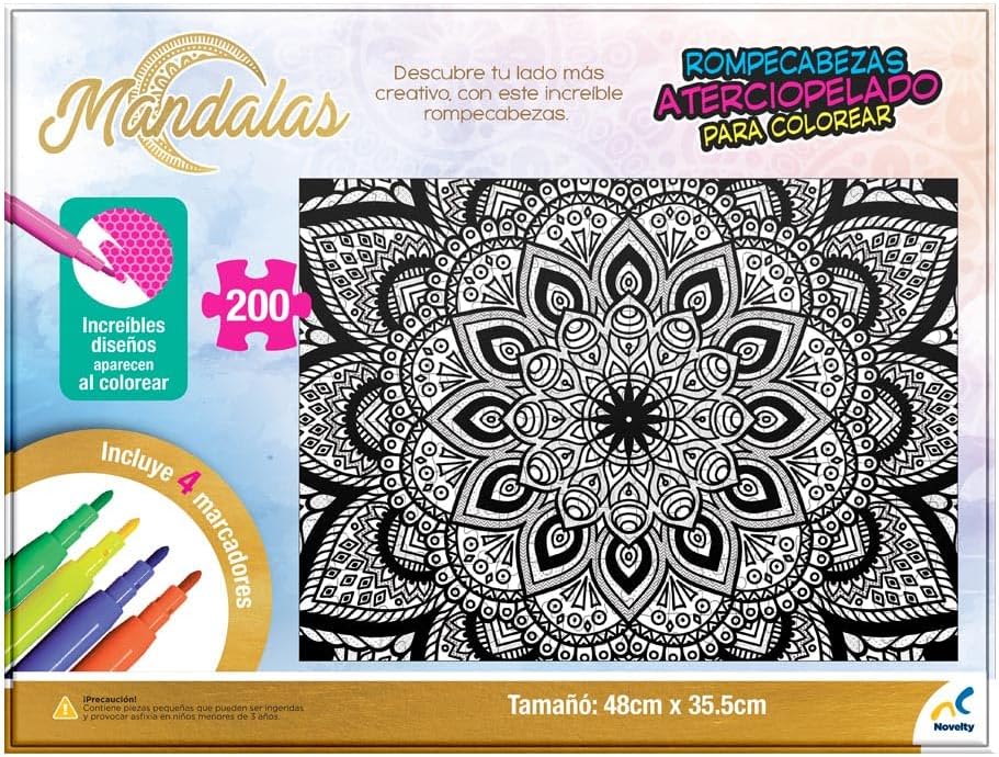 Rompecabezas Infantil Aterciopelado para Colorear Mandalas