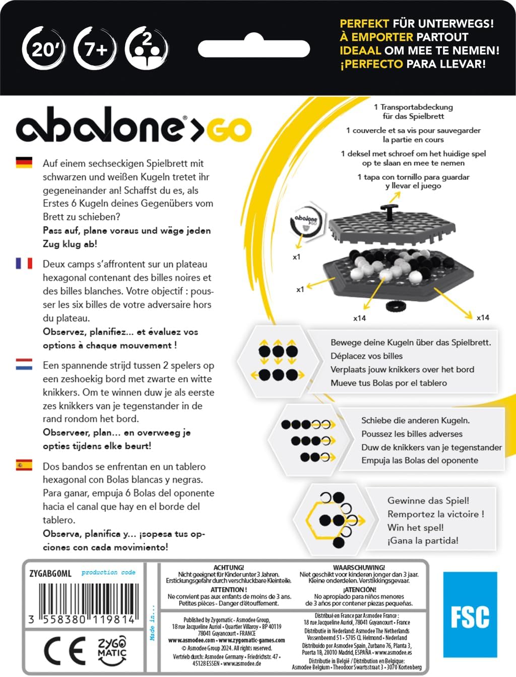 ABALONE GO JUEGO DE MESA