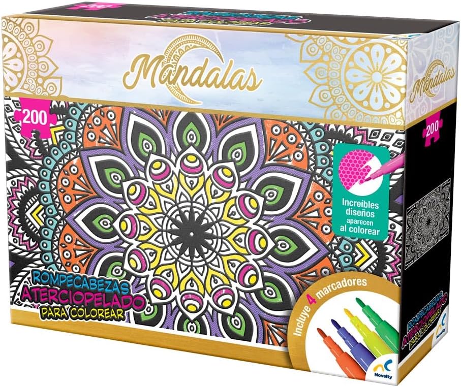 Rompecabezas Infantil Aterciopelado para Colorear Mandalas