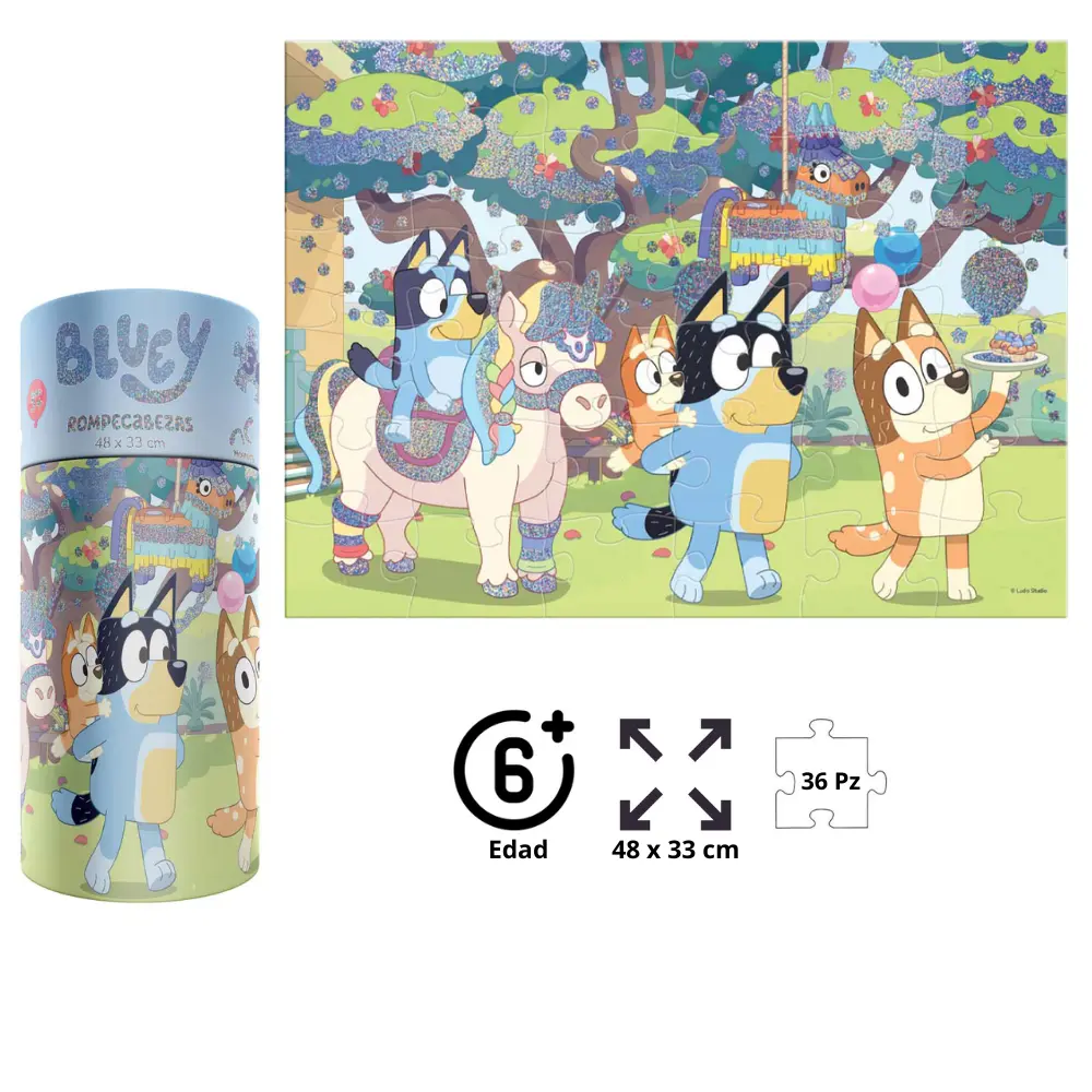 Rompecabezas Infantil en Cilindro Bluey 36 Piezas