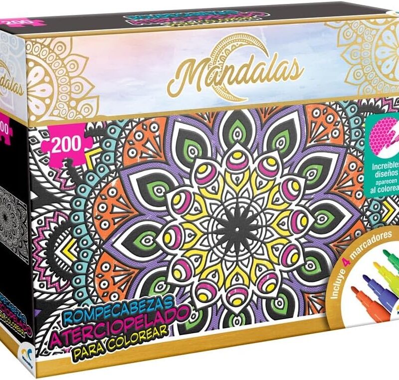 Rompecabezas Infantil Aterciopelado para Colorear Mandalas
