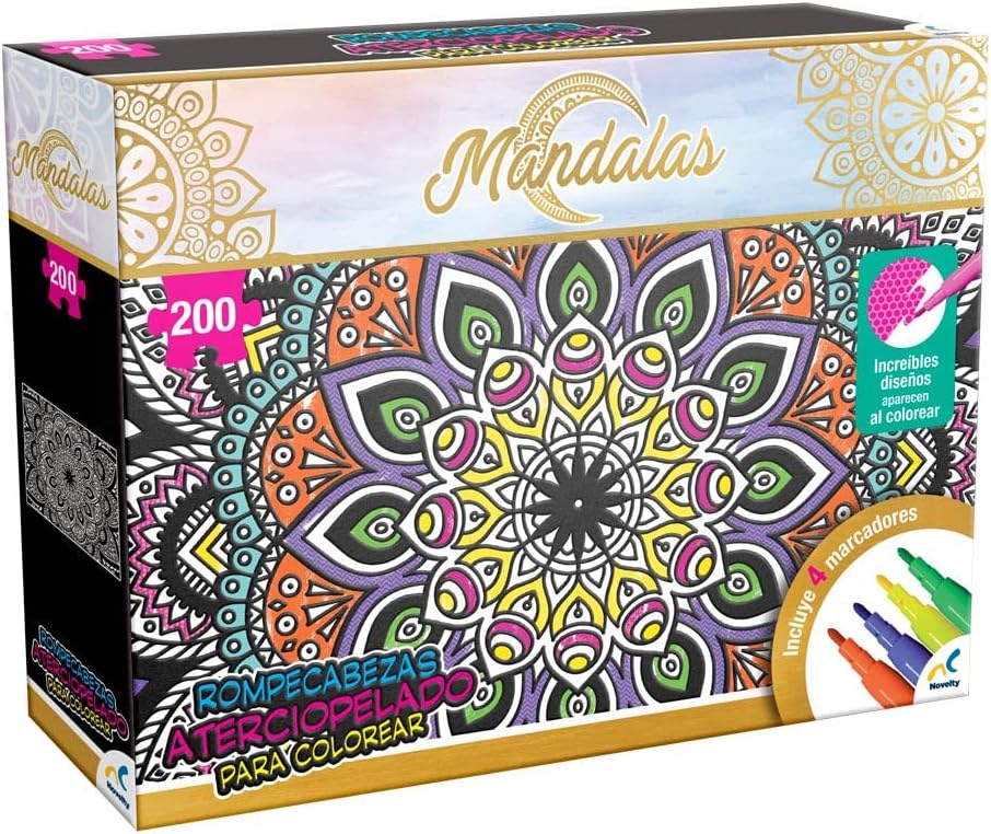 Rompecabezas Infantil Aterciopelado para Colorear Mandalas