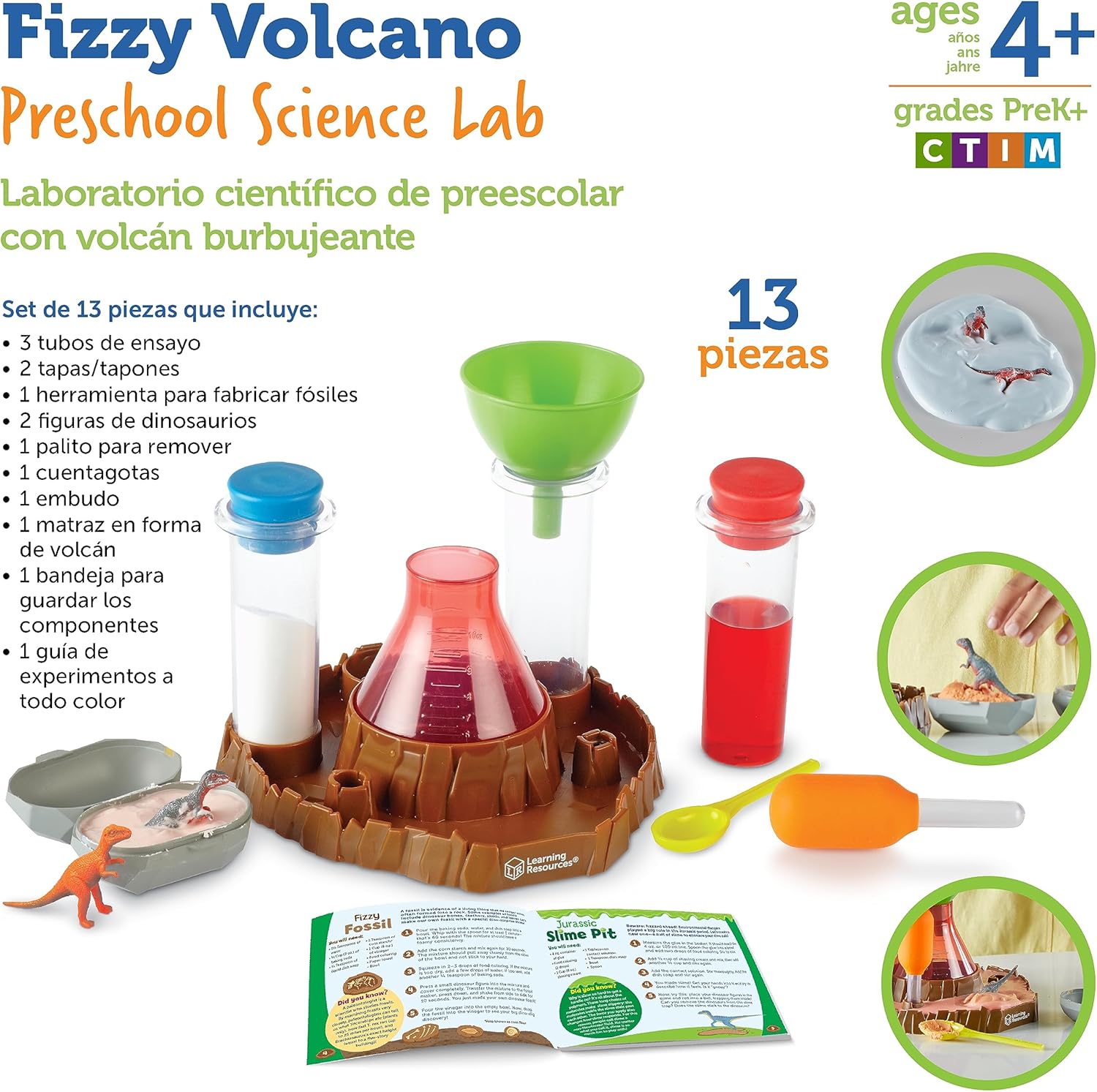 Set Experimentos Volcán Laboratorio de Ciencia Preescolar