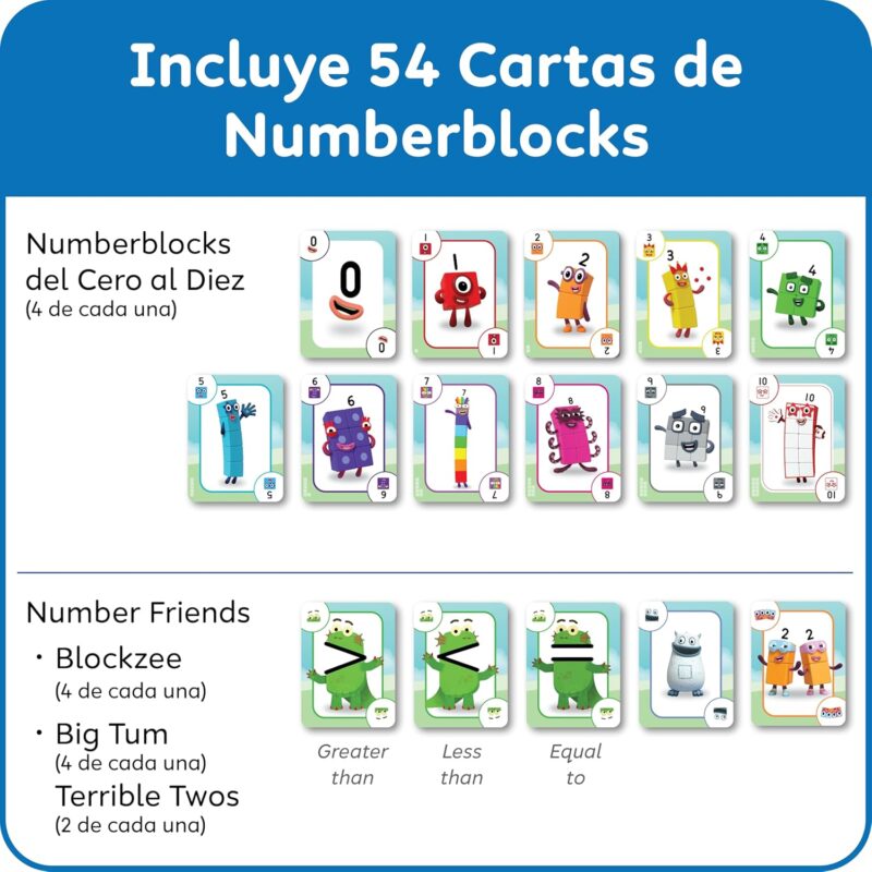 Juego de Cartas Numberblocks