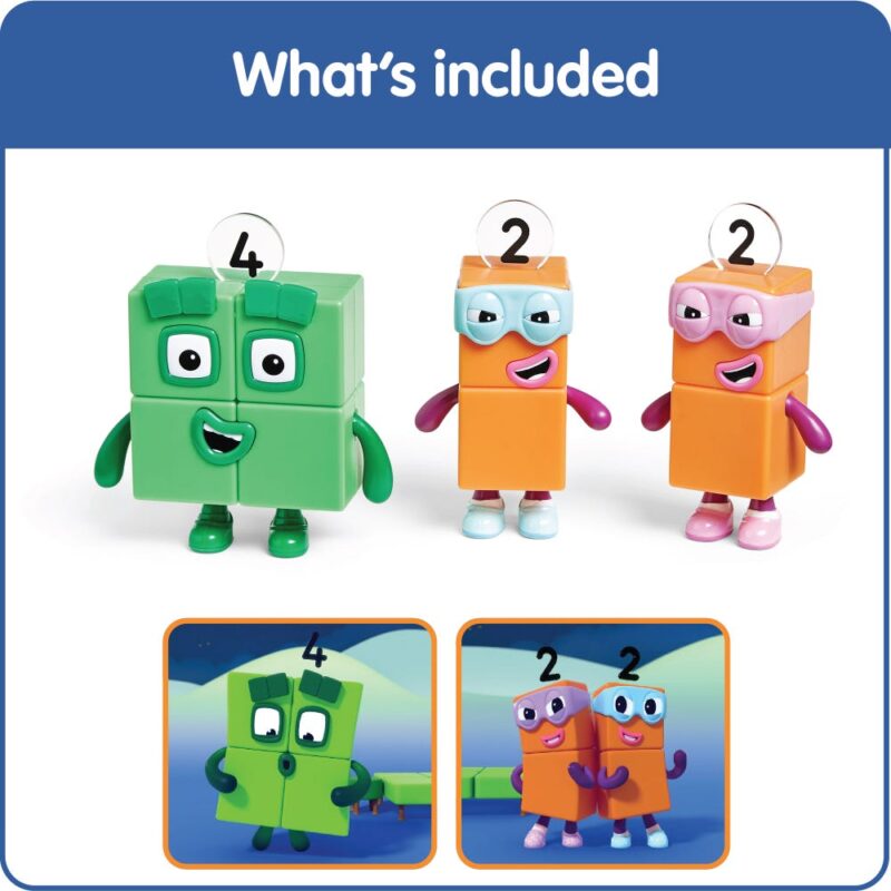 Figuras Numberblocks Cuatro y los terribles dos