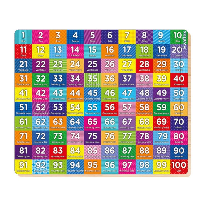 rompecabezas 1 al 100 - evaflex