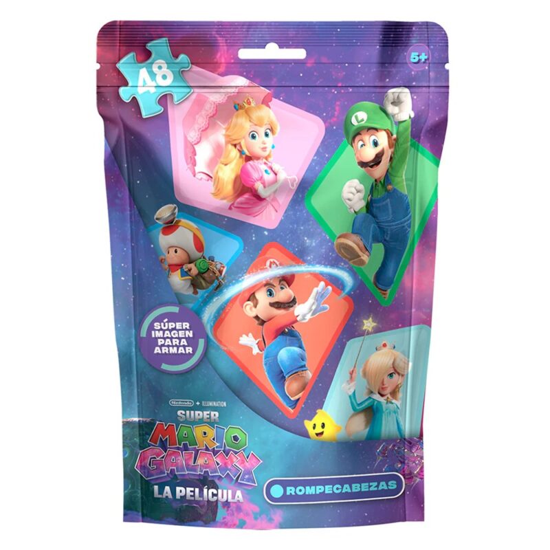 Rompecabezas Mario Galaxy Bolsa Foil 48 Piezas