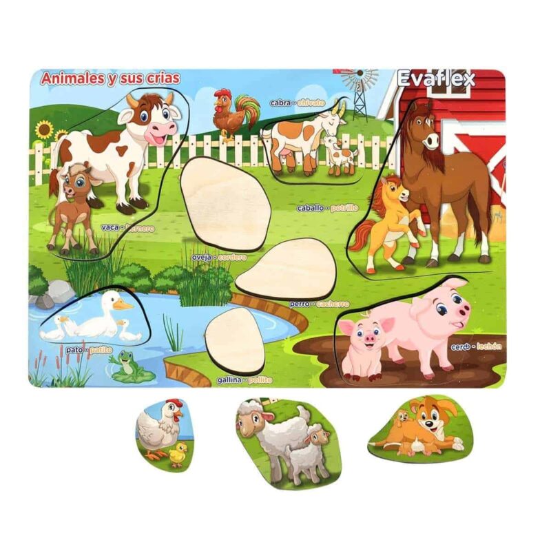 ENCAJE 8 PZAS ANIMALES Y SUS CRIAS ENCAJE 8 PZAS ANIMALES Y SUS CRIAS
