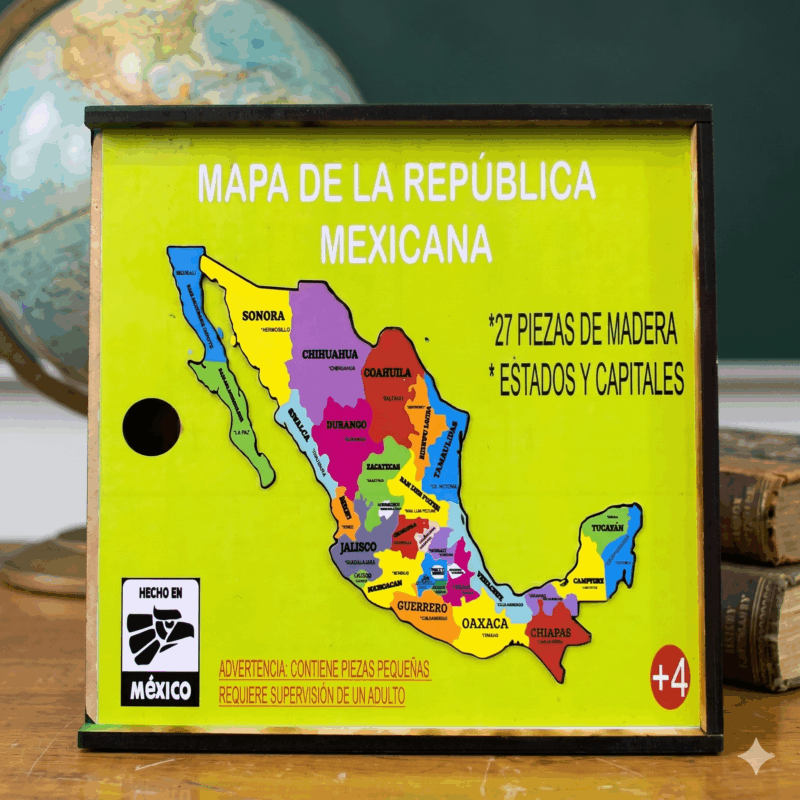Rompecabezas Mapa De La República Mexicana 27 Piezas