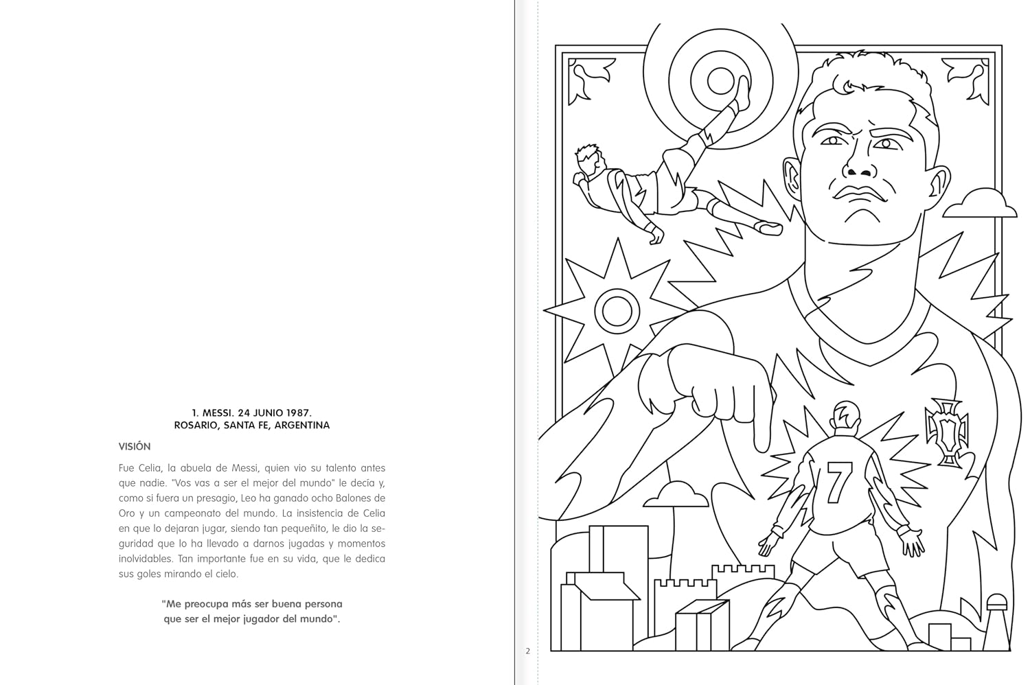 Fútbol a todo color, libro para colorear