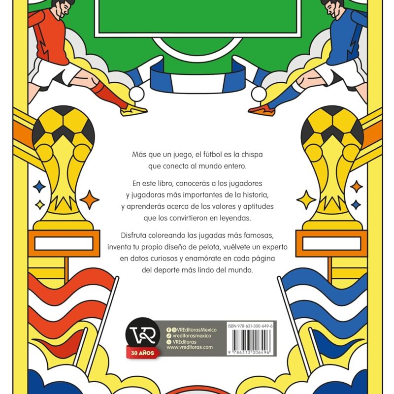 Fútbol a todo color, libro para colorear