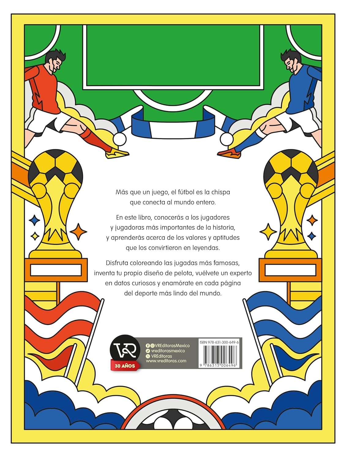 Fútbol a todo color, libro para colorear