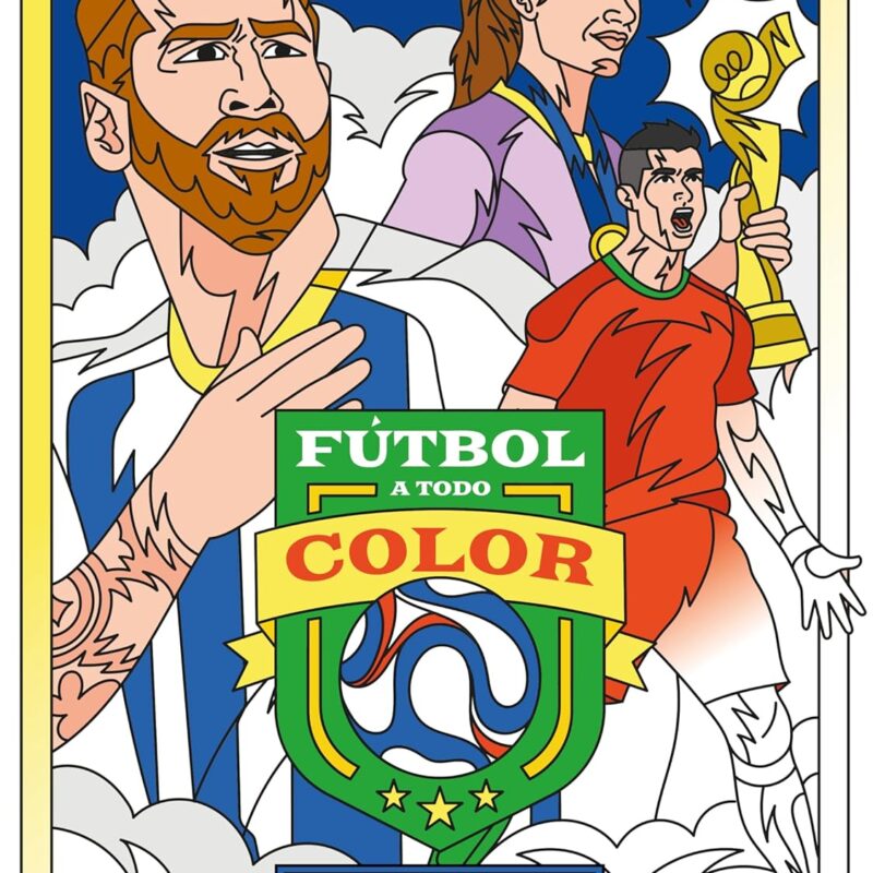 Fútbol a todo color, libro para colorear