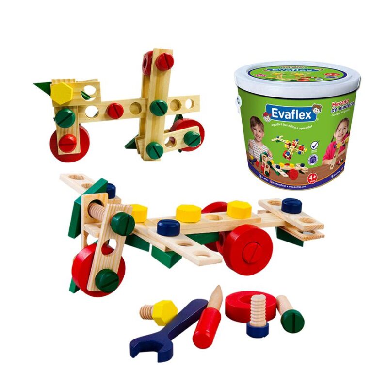 Juego De Construccion MECANO En Madera - Evaflex