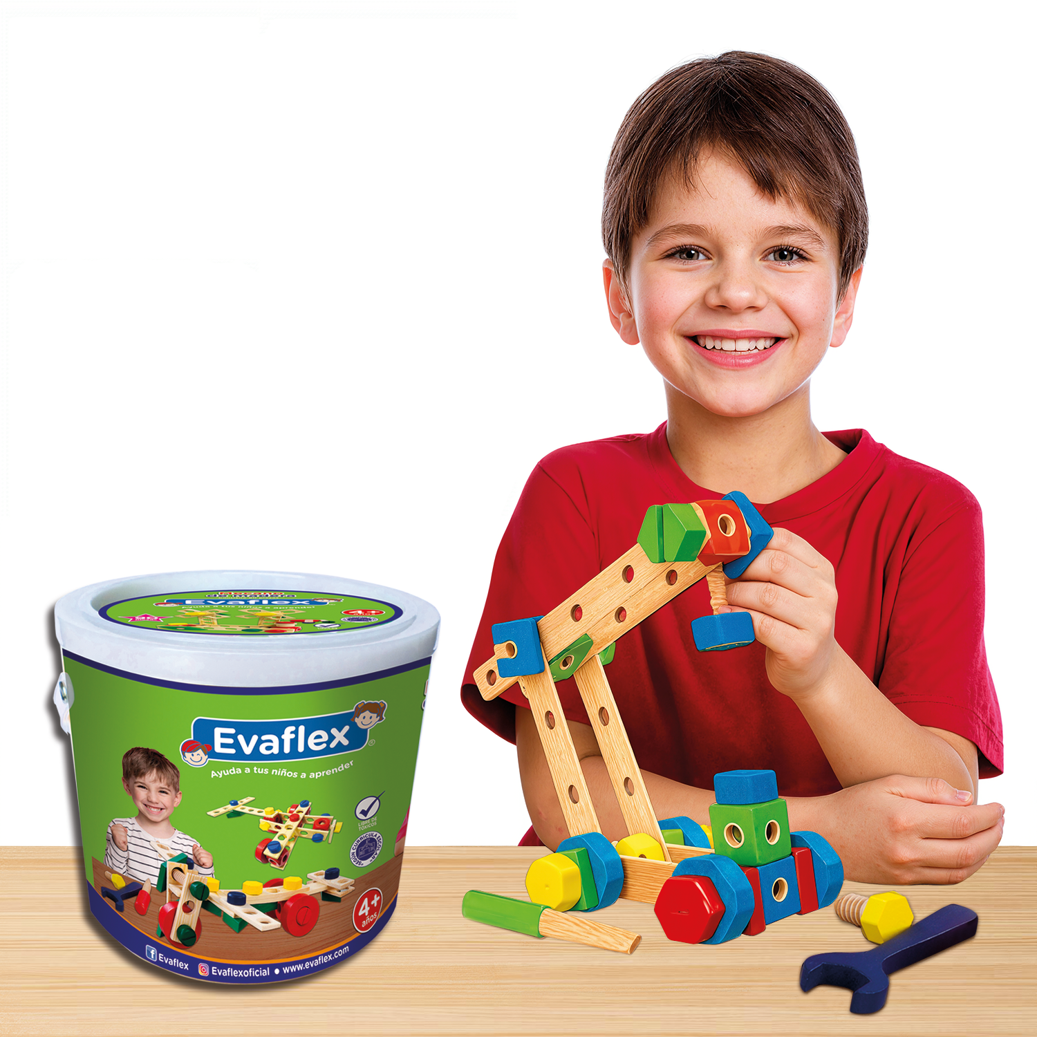 Juego De Construccion MECANO En Madera - Evaflex