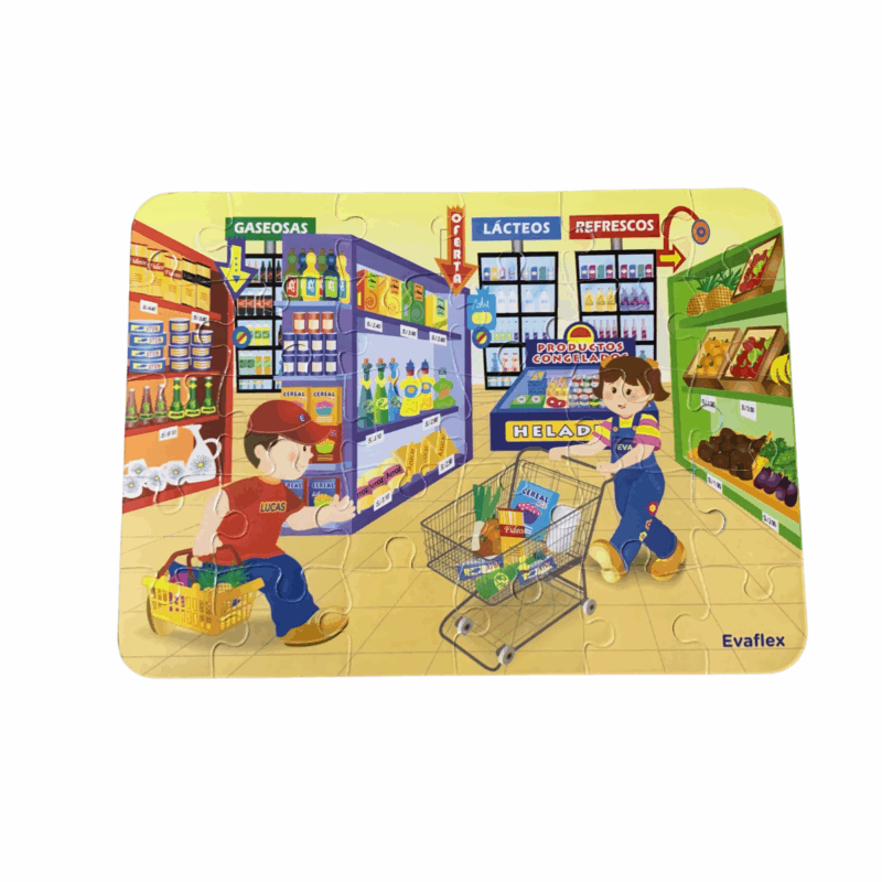 Rompecabezas de Foamy Super Market 30 pz – Evaflex