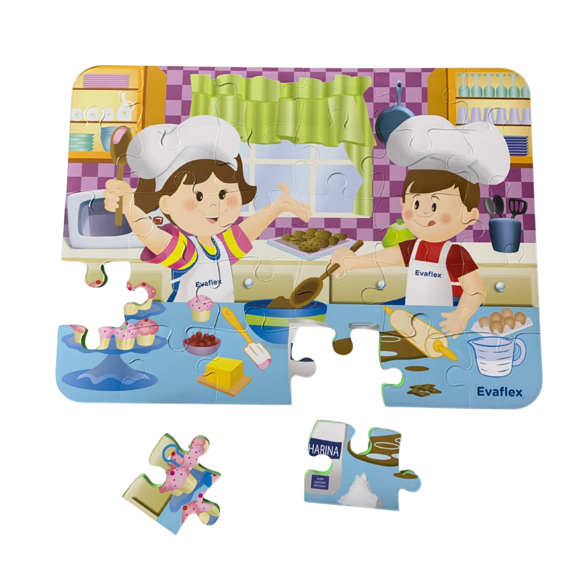 Rompecabezas de Foamy Pequeños Chefs 30 pz – Evaflex