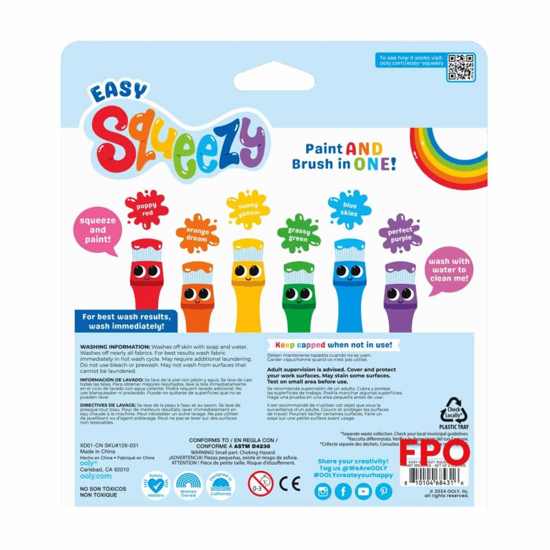 Pinceles para carteles fáciles de apretar – Juego de 6