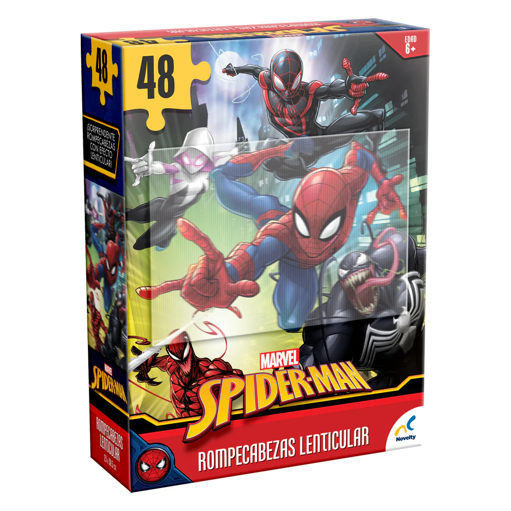 Rompecabezas 3D Lenticular Spider Man 48 Pz - Novelty