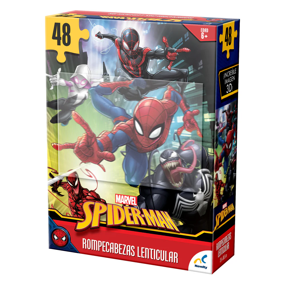 Rompecabezas 3D Lenticular Spider Man 48 Pz - Novelty