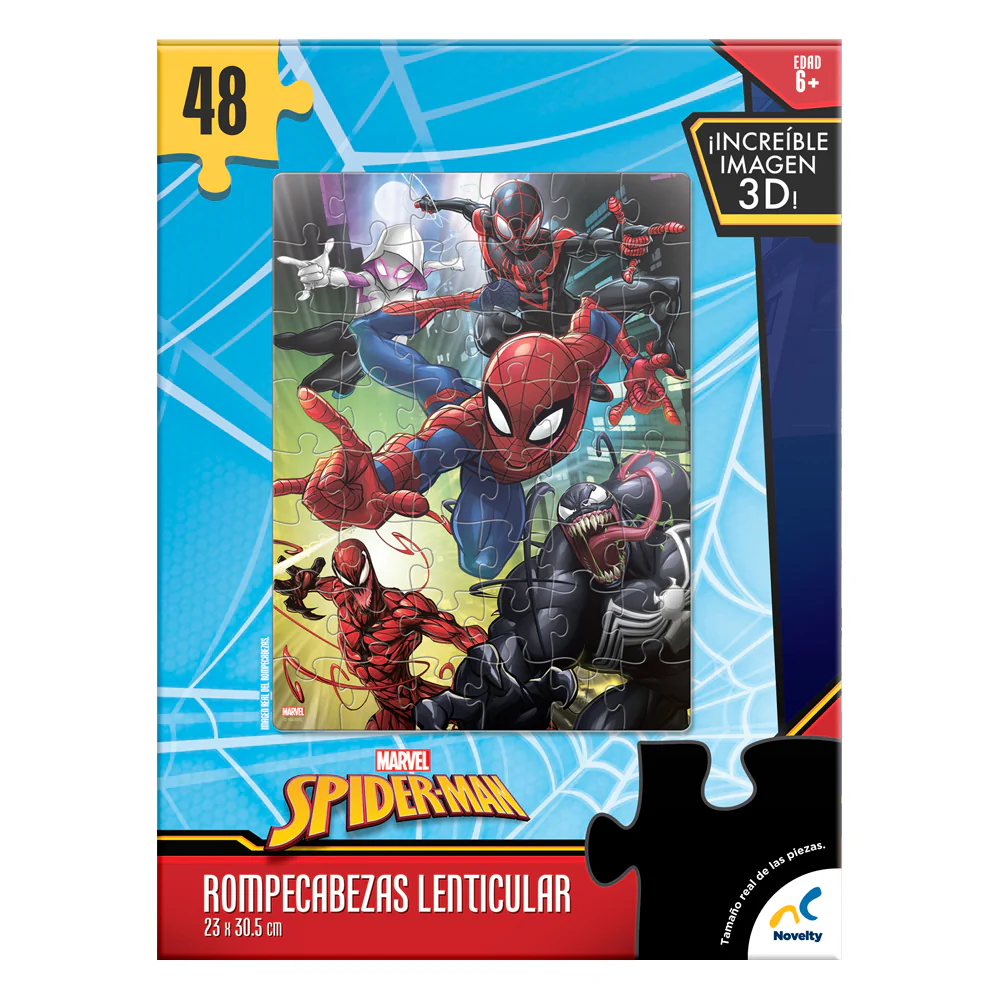 Rompecabezas 3D Lenticular Spider Man 48 Pz - Novelty