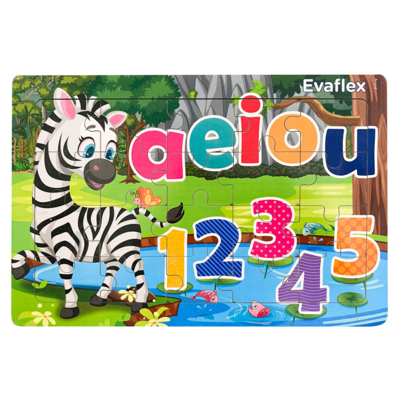 Rompecabezas Zebra Madera 20 pz - Evaflex