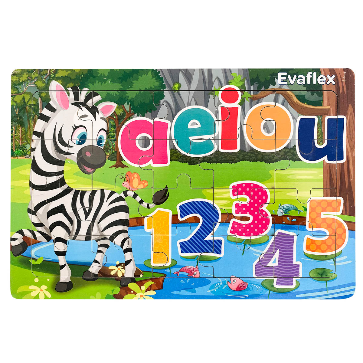 Rompecabezas Zebra Madera 20 pz - Evaflex