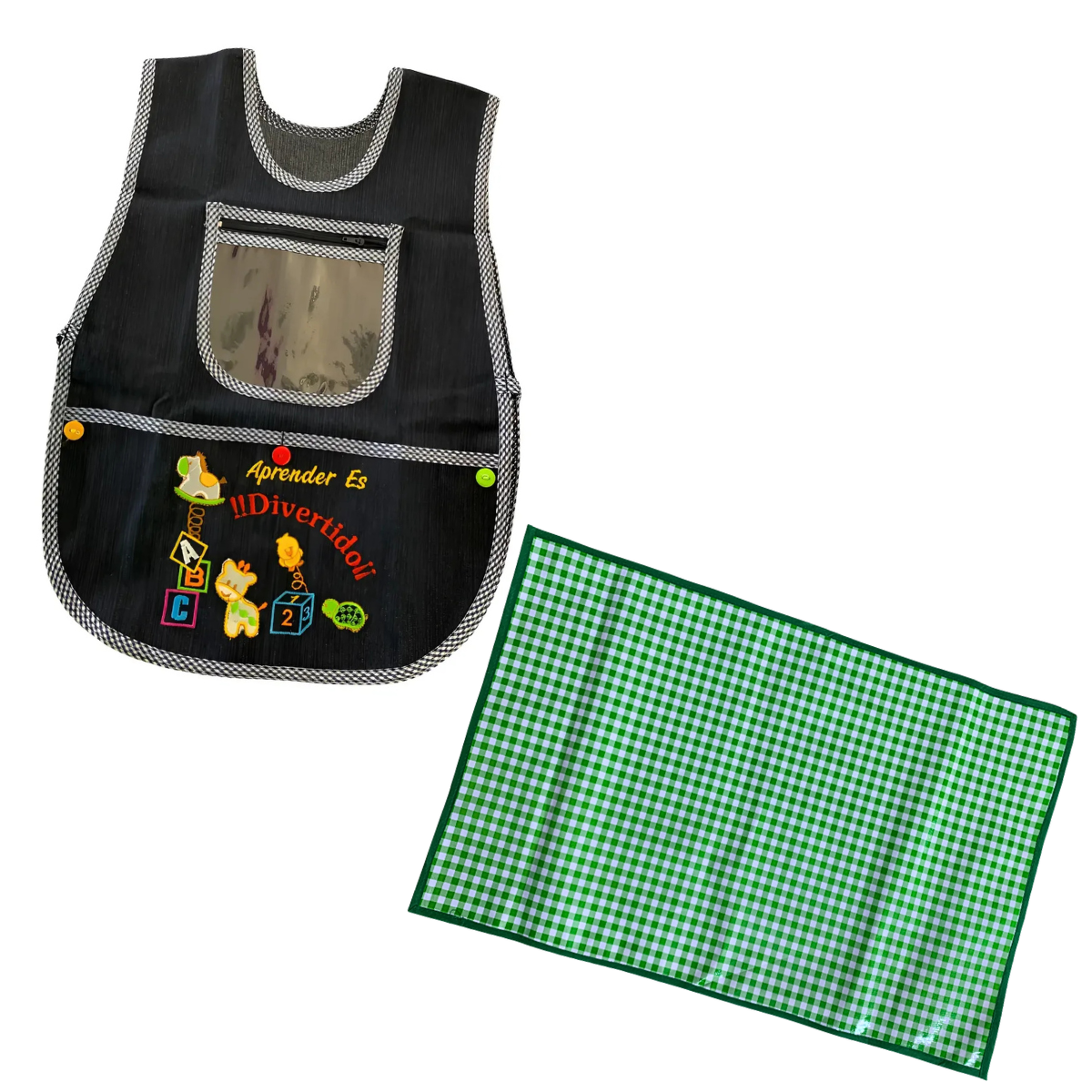 Mandil Portagafete Con Mantel Jumbo - 2 a 3