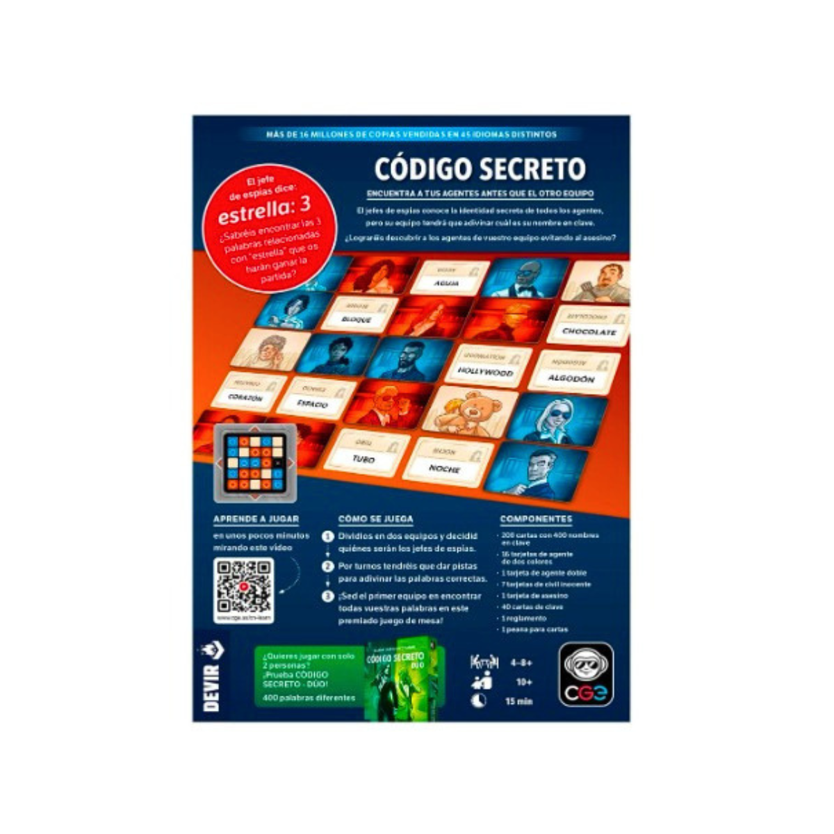 Juego De Mesa Codigo Secreto Juego De Palabras - DEVIR