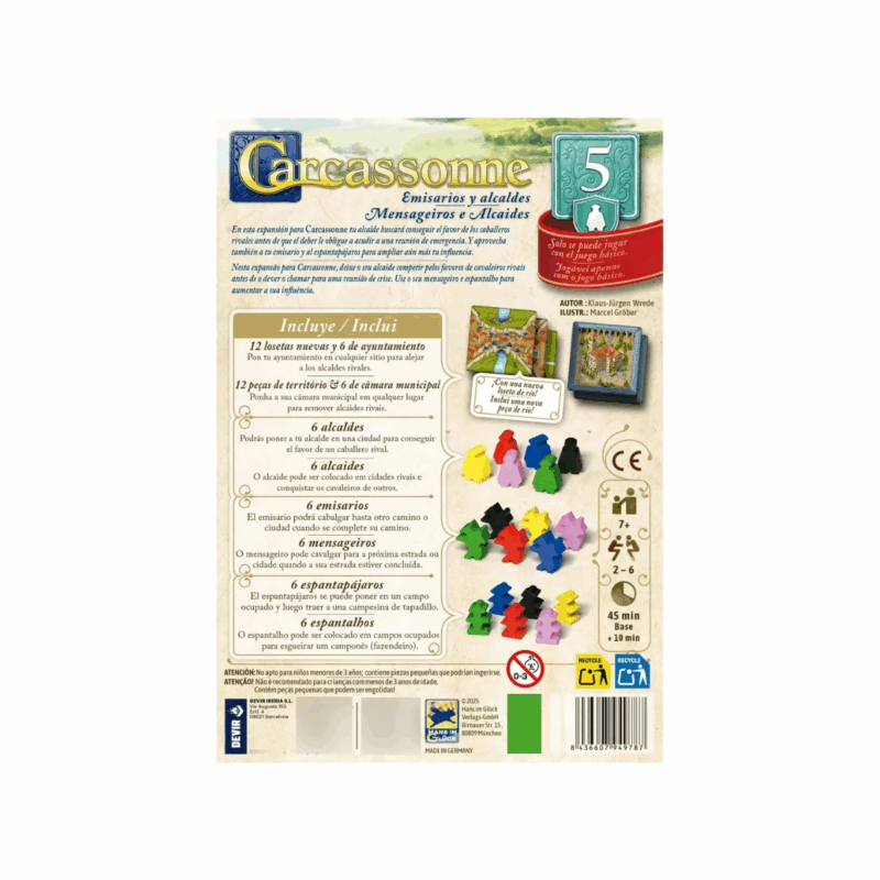 Carcassonne Emisarios y Alcaldes – DEVIR Carcassonne Emisarios y Alcaldes - DEVIR