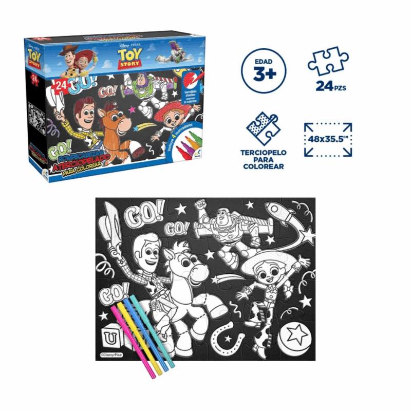 Rompe. Aterciopelado para Colorear Toy Story 24 PZ - Novelty