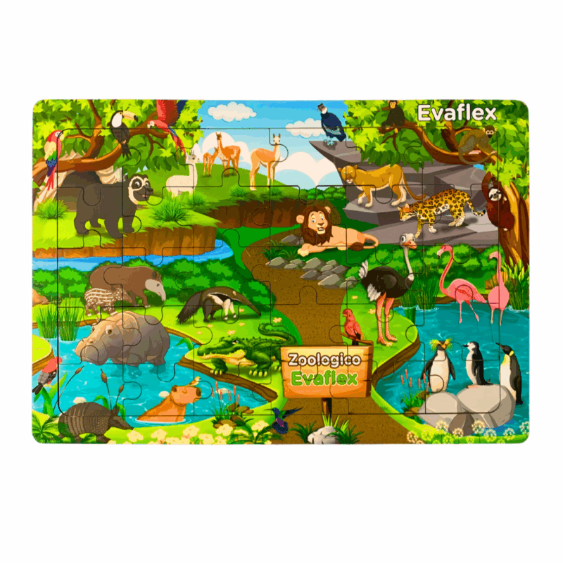 Rompe. Madera Zoologico 30 pz - Evaflex