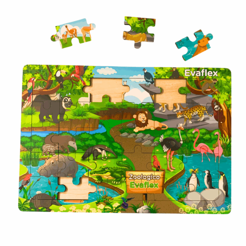 Rompe. Madera Zoologico 30 pz - Evaflex