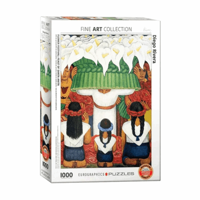 Rompecabezas Diego Rivera Festival De Flores 1000 Pz- Eurographics
