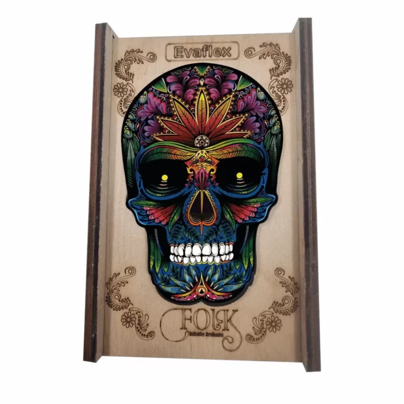 Rompecabezas Calavera Madera Arte Folk 400 Piezas - Evaflex