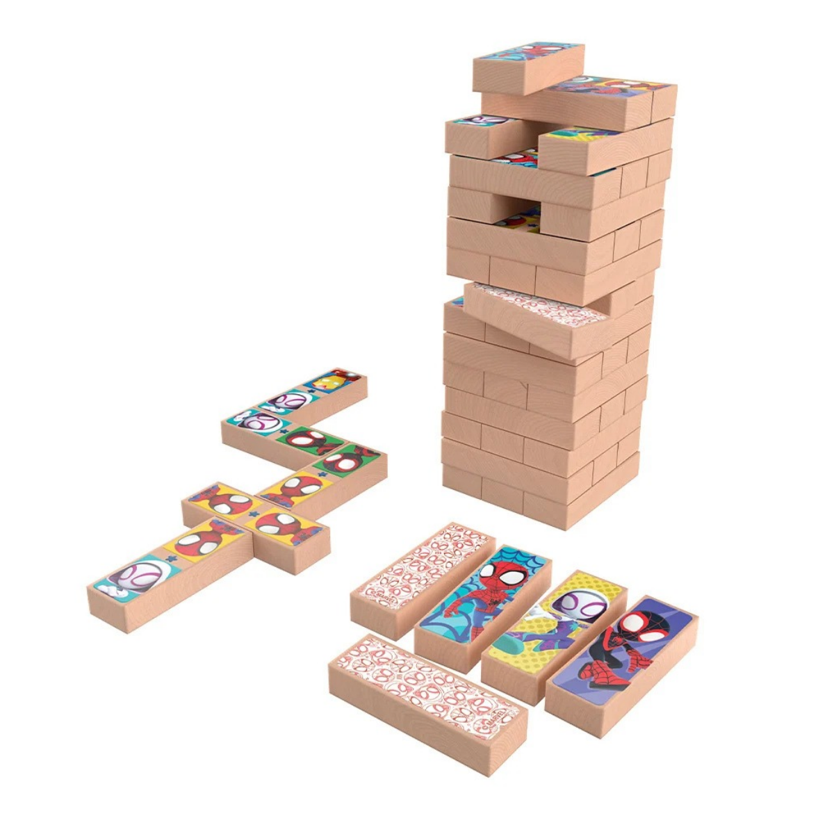 Juego de Mesa Spidey Torre de Madera 3 en 1 - NOVELTY
