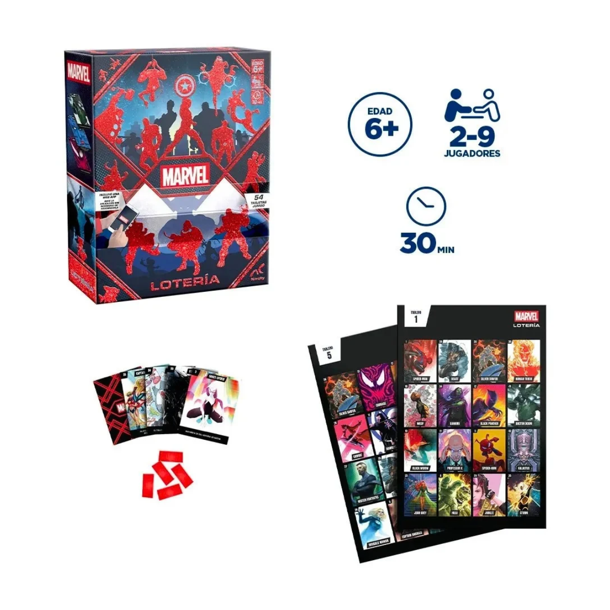 Juego De Mesa Lotería Marvel - Novelty