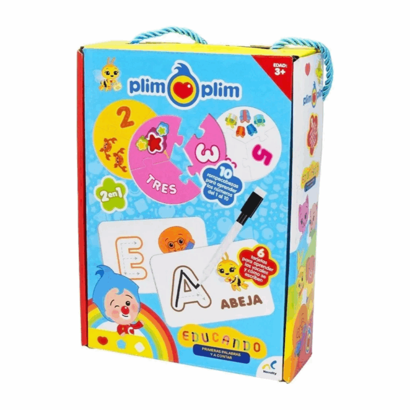 Juego Educando Plim Plim Primeras Letras Y Números - Novelty